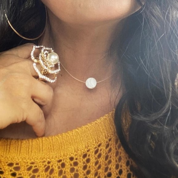 LARGE SKINNY STATEMENT BOHO GOLD HOOPS - Picture 4 of 4